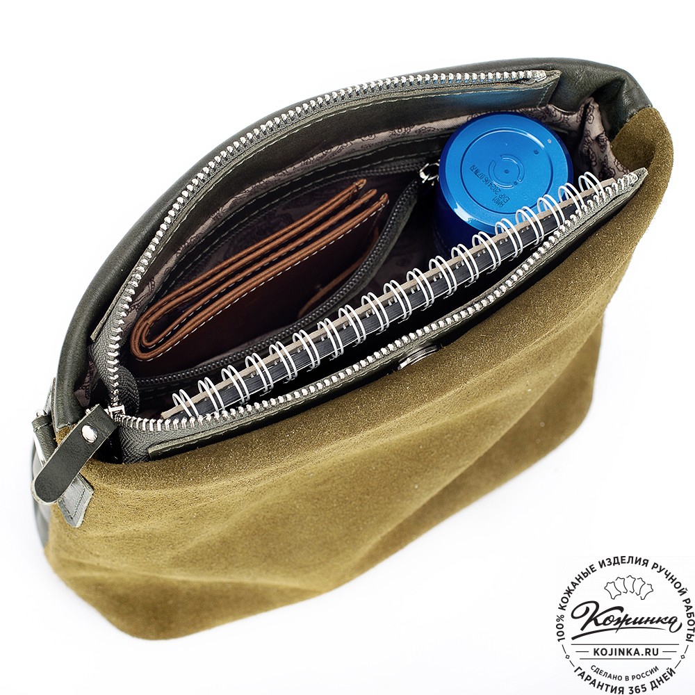 Женская кожаная сумка "Саманта" (олива)