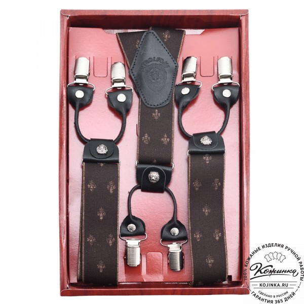  Подтяжки подарочные (коричневые). фото 1