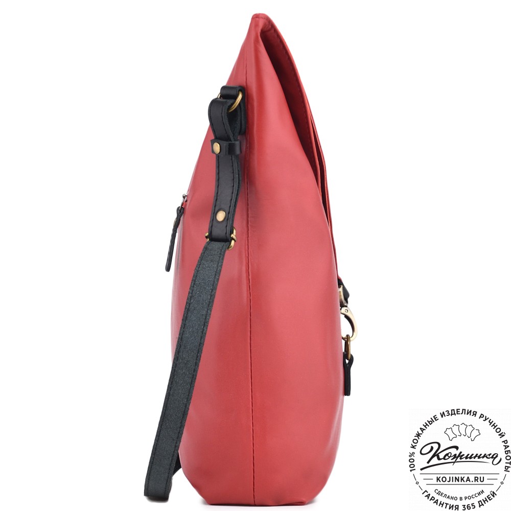 Кожаная сумка "Верона" (красная)