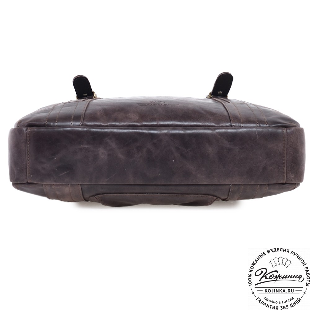 Кожаная деловая сумка "Доминик" (тёмно-коричневый антик)