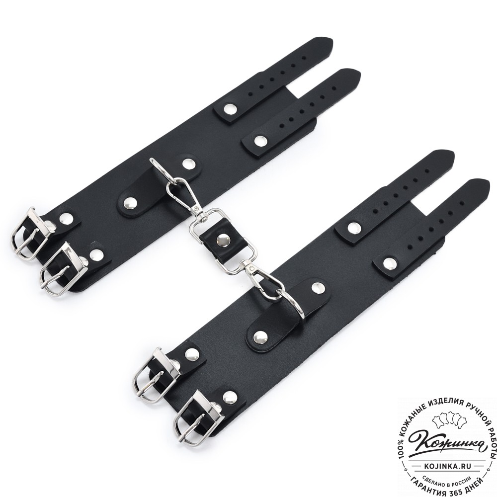 Кожаные наручники "Isold" (чёрные)