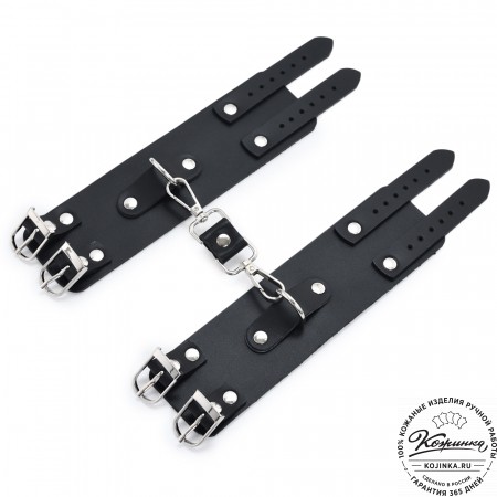 Кожаные наручники "Isold" (чёрные)