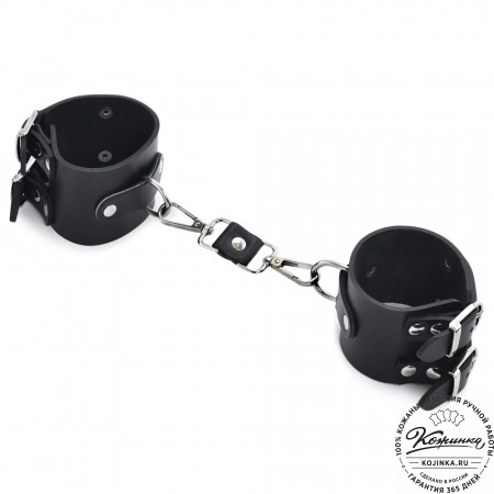 Кожаные наручники "Isold" (чёрные)