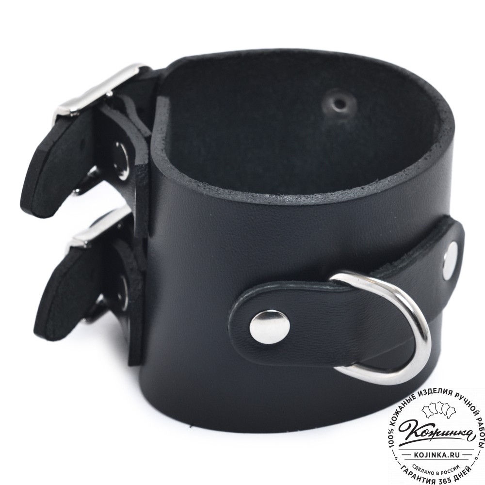 Кожаные наручники "Isold" (чёрные)