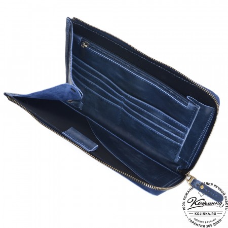  Кожаная папка для документов "Кейптаун" (синий антик) 