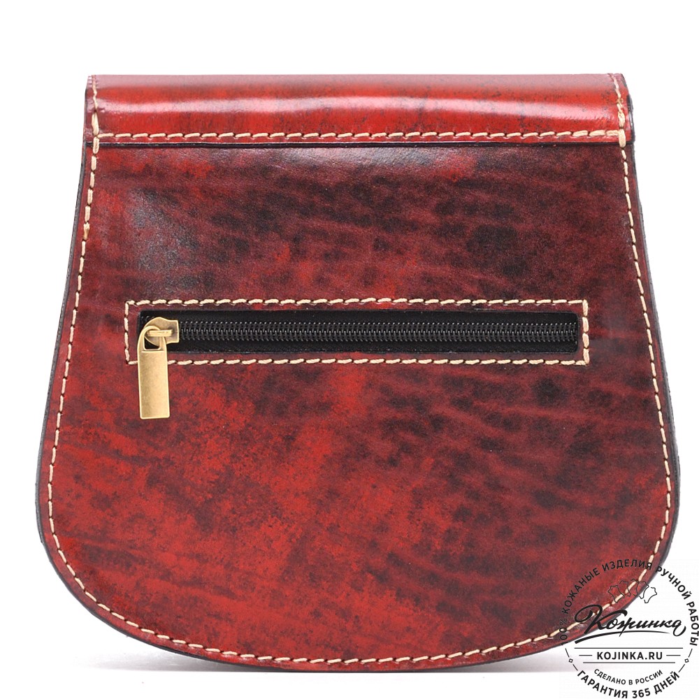 Кожаная сумка ручной работы "Джульетта-нью" (красный глянец)