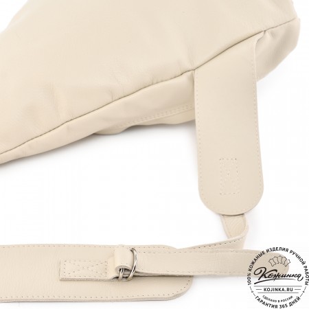  Кожаный рюкзак "Фобос" (бежевый)