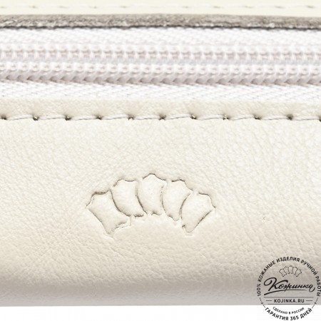  Кожаная ключница «Соло» (бежевая) 