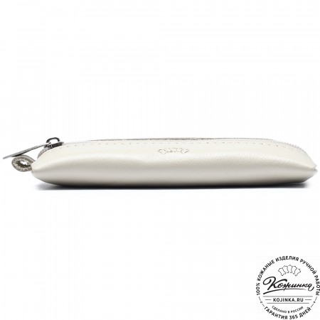  Кожаная ключница «Соло» (бежевая) 