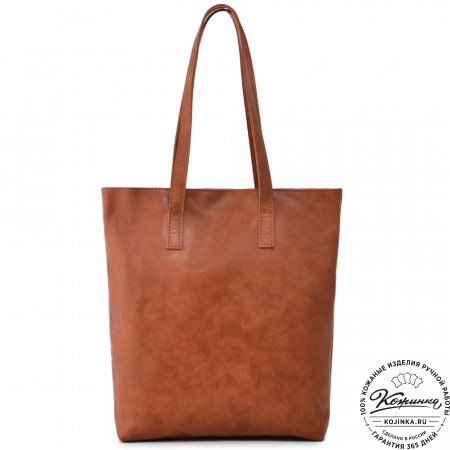  Женская кожаная сумка "Монреаль Нью" (рыжая гладкая кожа) 