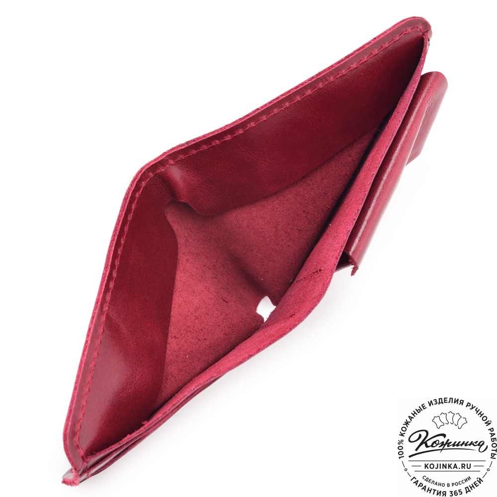  Кожаный бумажник "Рокки" (бордо антик)