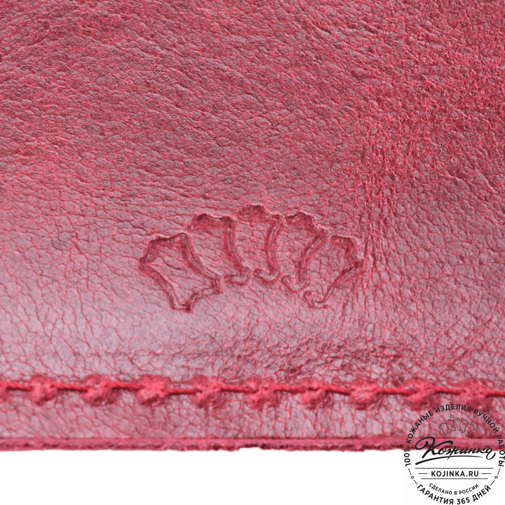  Кожаный бумажник "Рокки" (бордо антик)