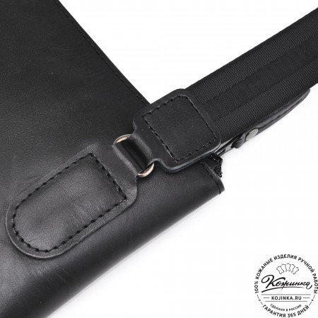  Кожаная сумка "Родос" (черная) 