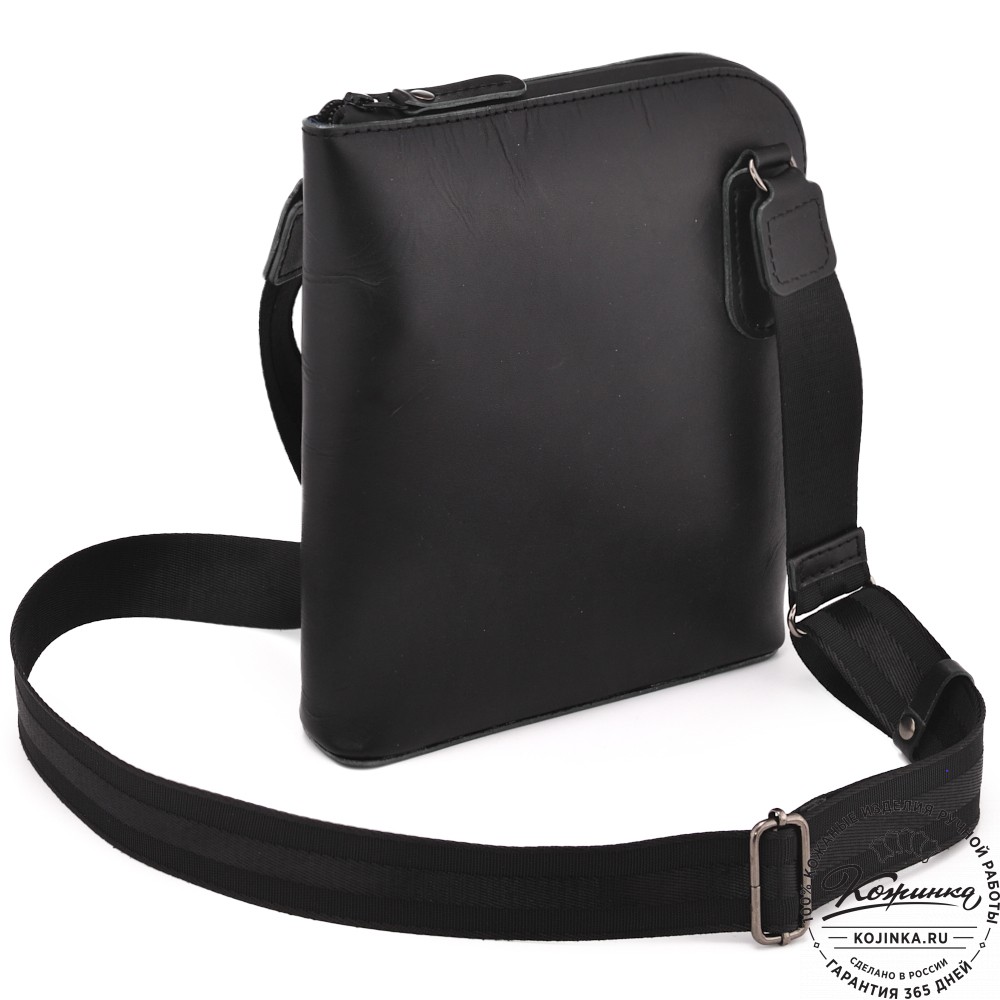  Кожаная сумка "Родос" (черная) 