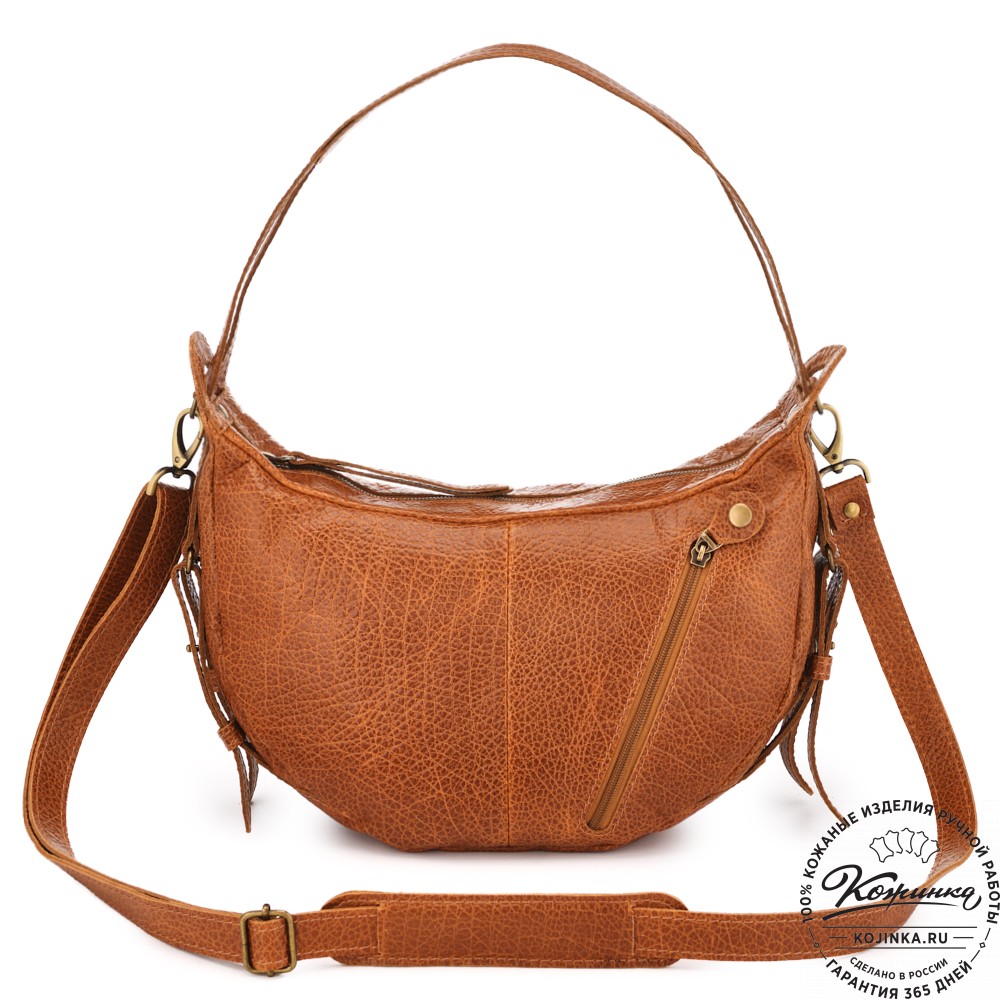  Женская кожаная сумка "Техас" (фактура рыжий)