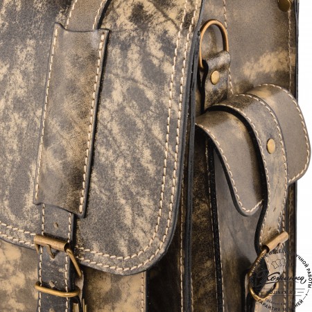 Кожаный портфель-кофр "Адъютант" (пепел глянец) 