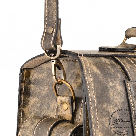 Кожаный портфель-кофр "Адъютант" (пепел глянец) 