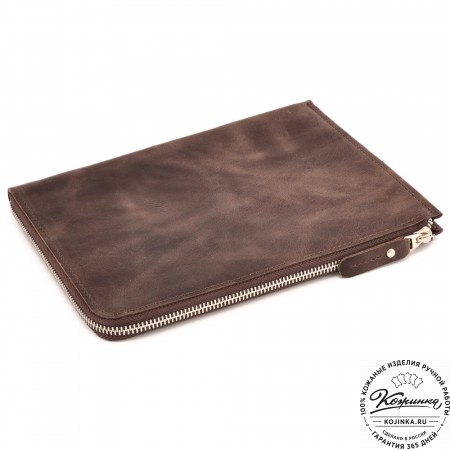 Кожаная папка для документов "Кейптаун" (темно-коричневый антик)