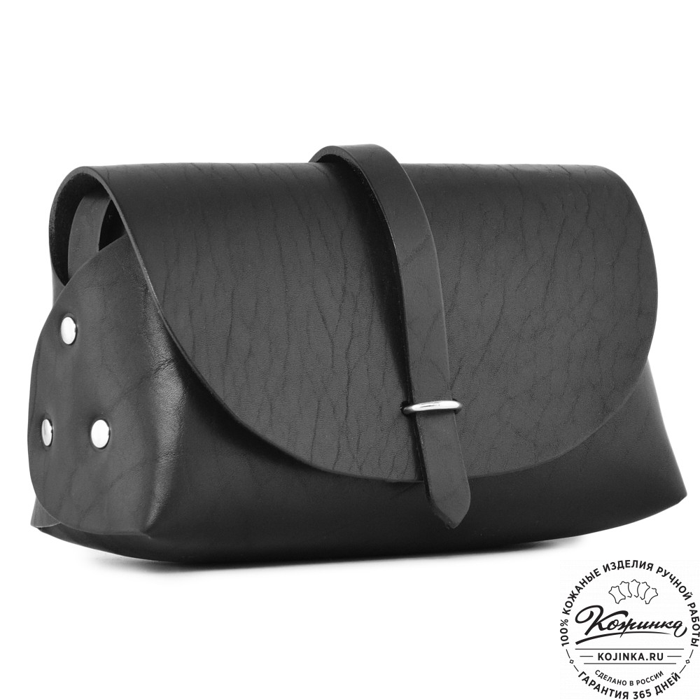 Женская кожаная сумка "Милла макси" (черная)