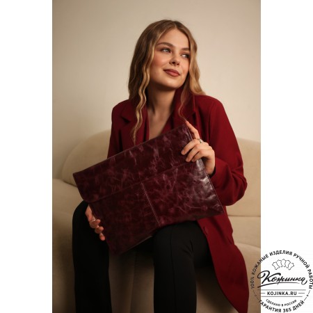 Папка для документов "Линда" (бордо антик)