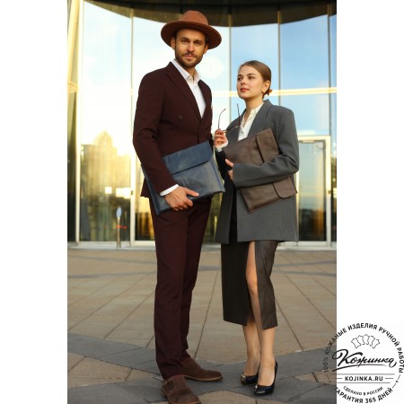 Папка для документов "Линда" (синий антик)