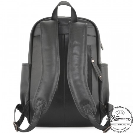 Кожаный рюкзак "Дунай" (черный)
