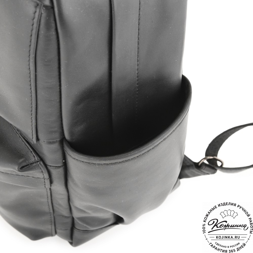 Кожаный рюкзак "Дунай" (черный)