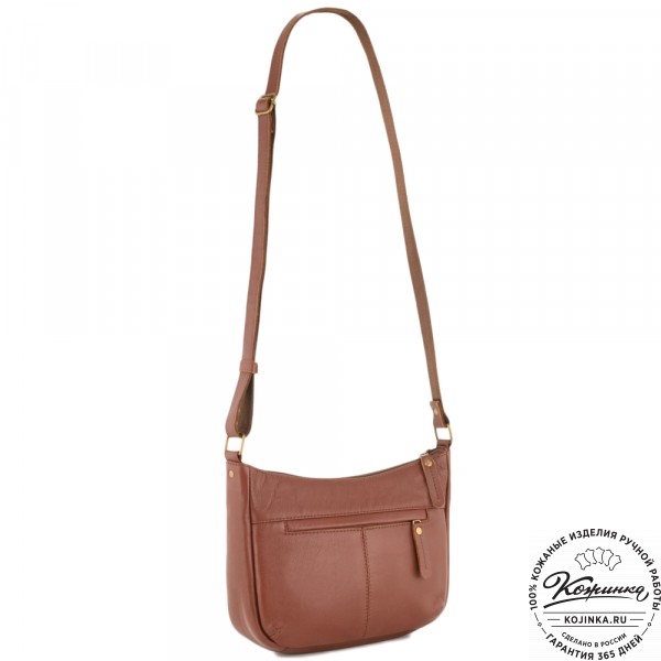 Женская кожаная сумка "Нева" (коньяк). фото 1