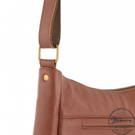 Женская кожаная сумка "Нева" (коньяк)