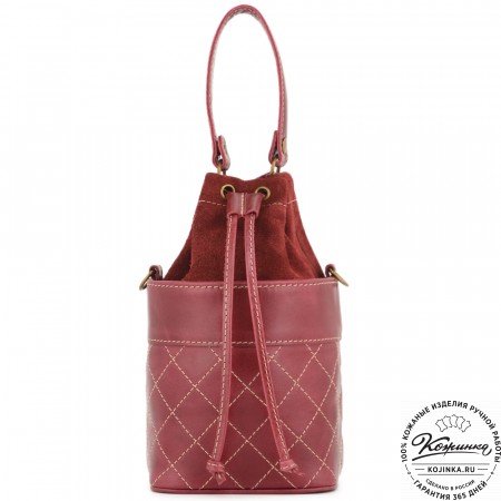 Женская кожаная сумка "Жизель" (бордо)
