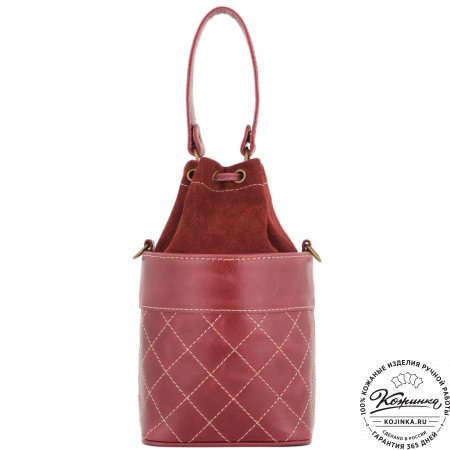 Женская кожаная сумка "Жизель" (бордо)