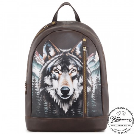 Кожаный рюкзак "Дрезден" "Волк" (коричневая гладкая кожа)