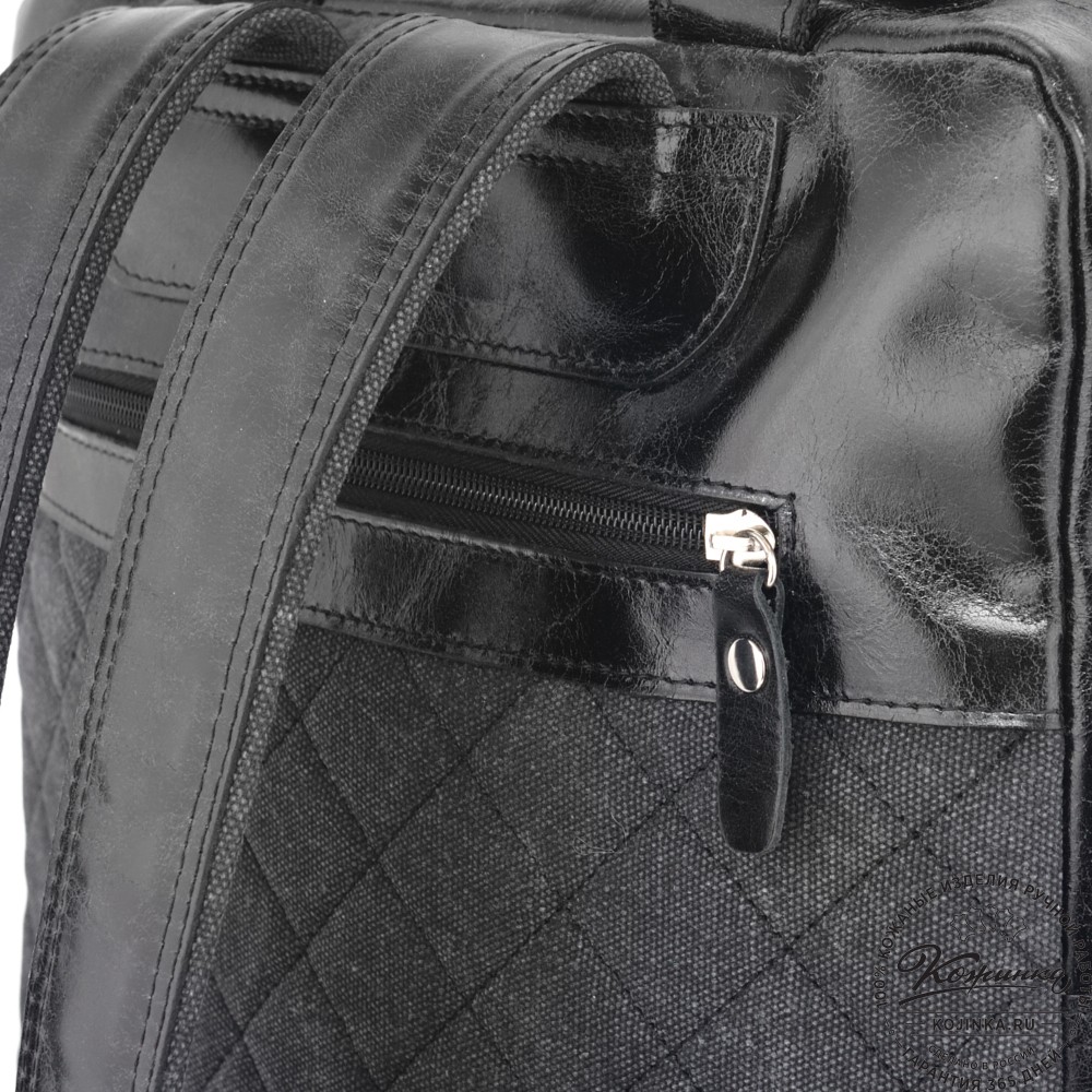 Кожаный рюкзак "Вассерман" (черный антик)