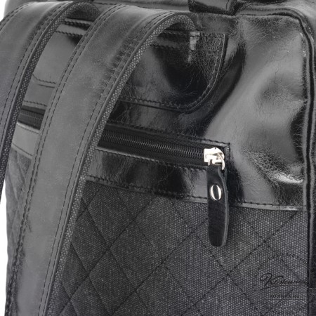 Кожаный рюкзак "Вассерман" (черный антик)