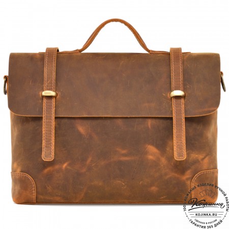  Кожаный портфель "Англетер" (рыжий крейзи)