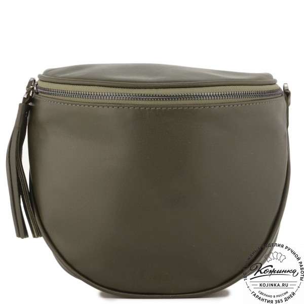 Женская кожаная сумка "Либерти" (хаки). фото 1