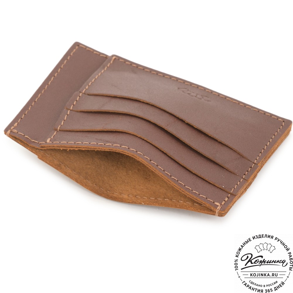 Кожаный футляр для карт "Мэри" (коньяк) 