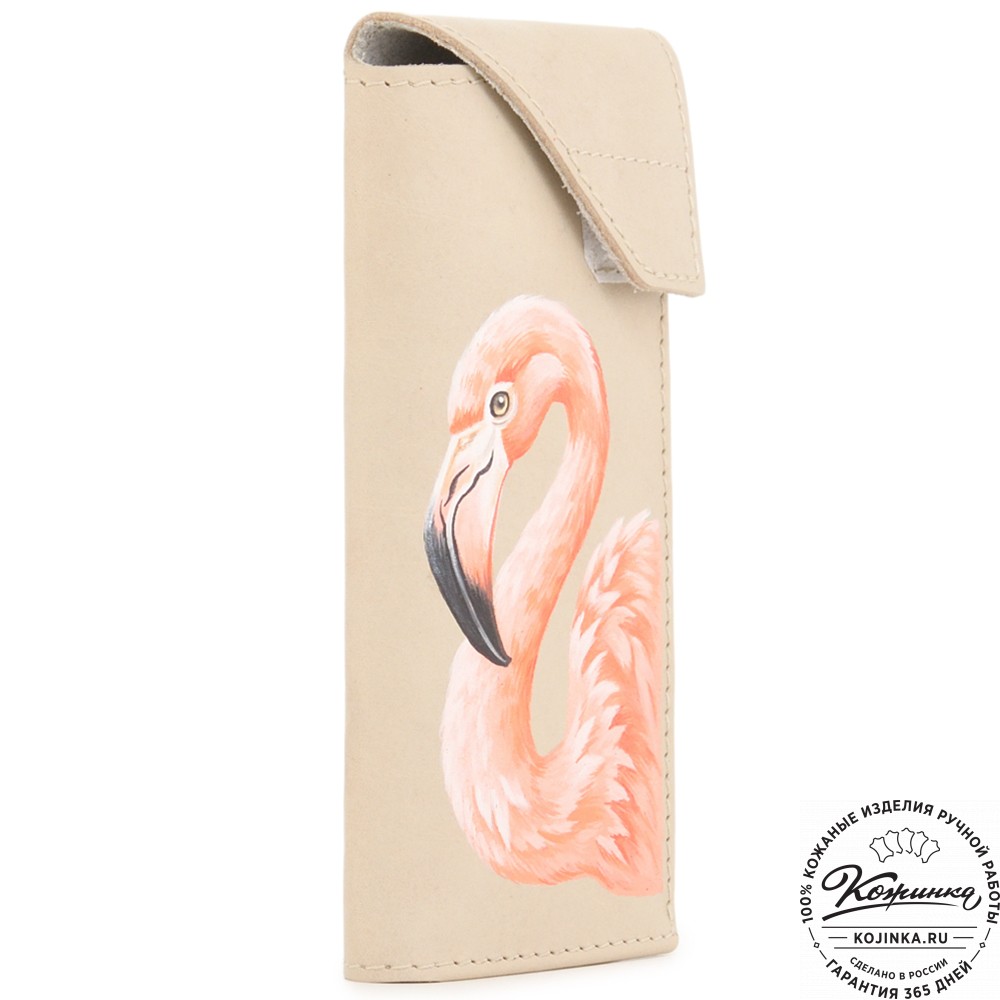 Кожаный футляр для очков "Марокко" "Фламинго"