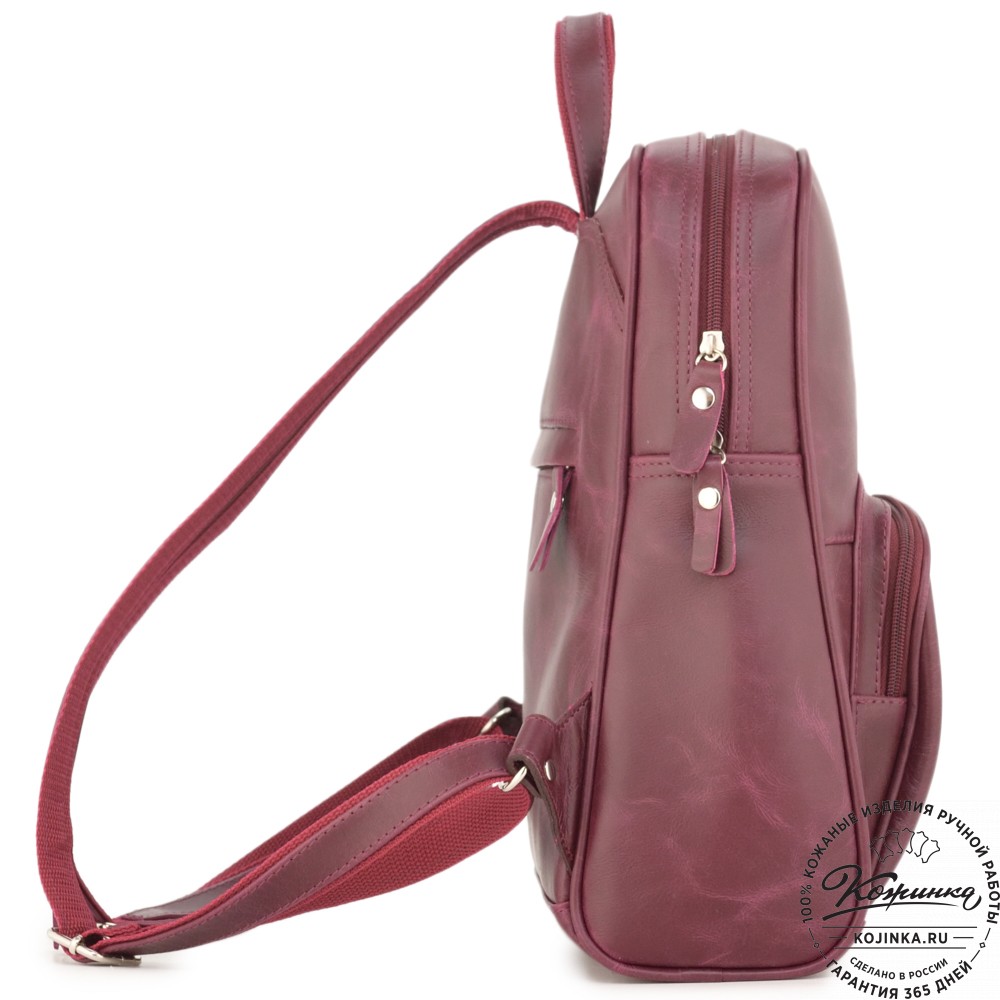 Кожаный рюкзак "Пандора" (бордо)