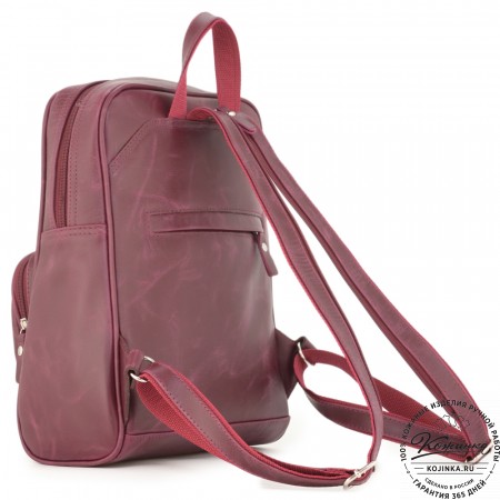 Кожаный рюкзак "Пандора" (бордо)