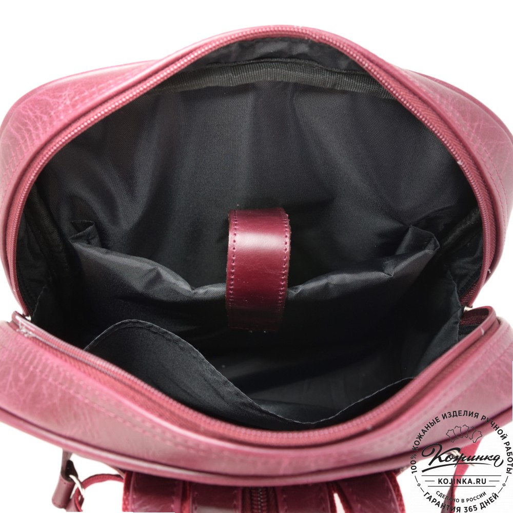 Кожаный рюкзак "Пандора" (бордо)