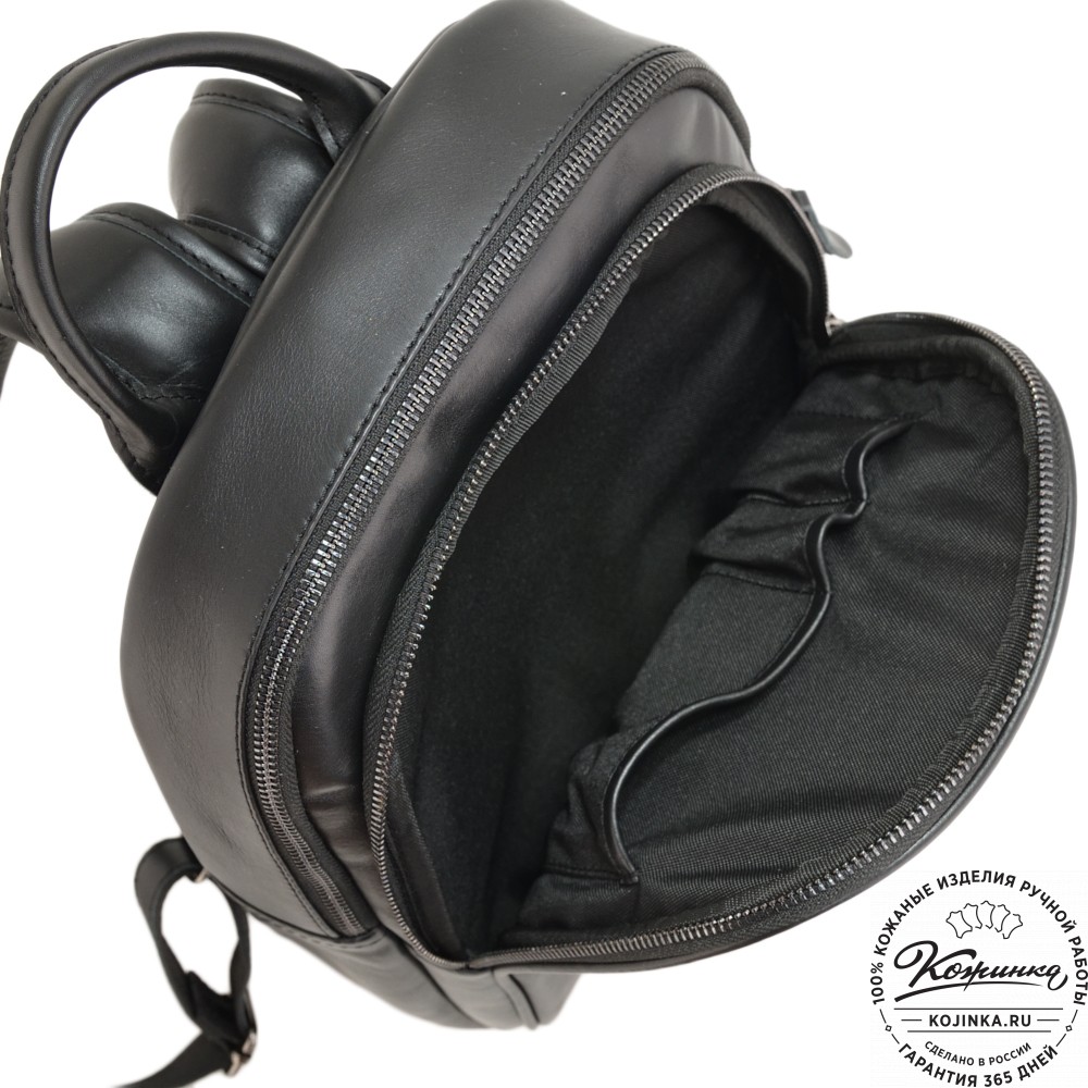 Кожаный рюкзак "Рамона" (чёрный)