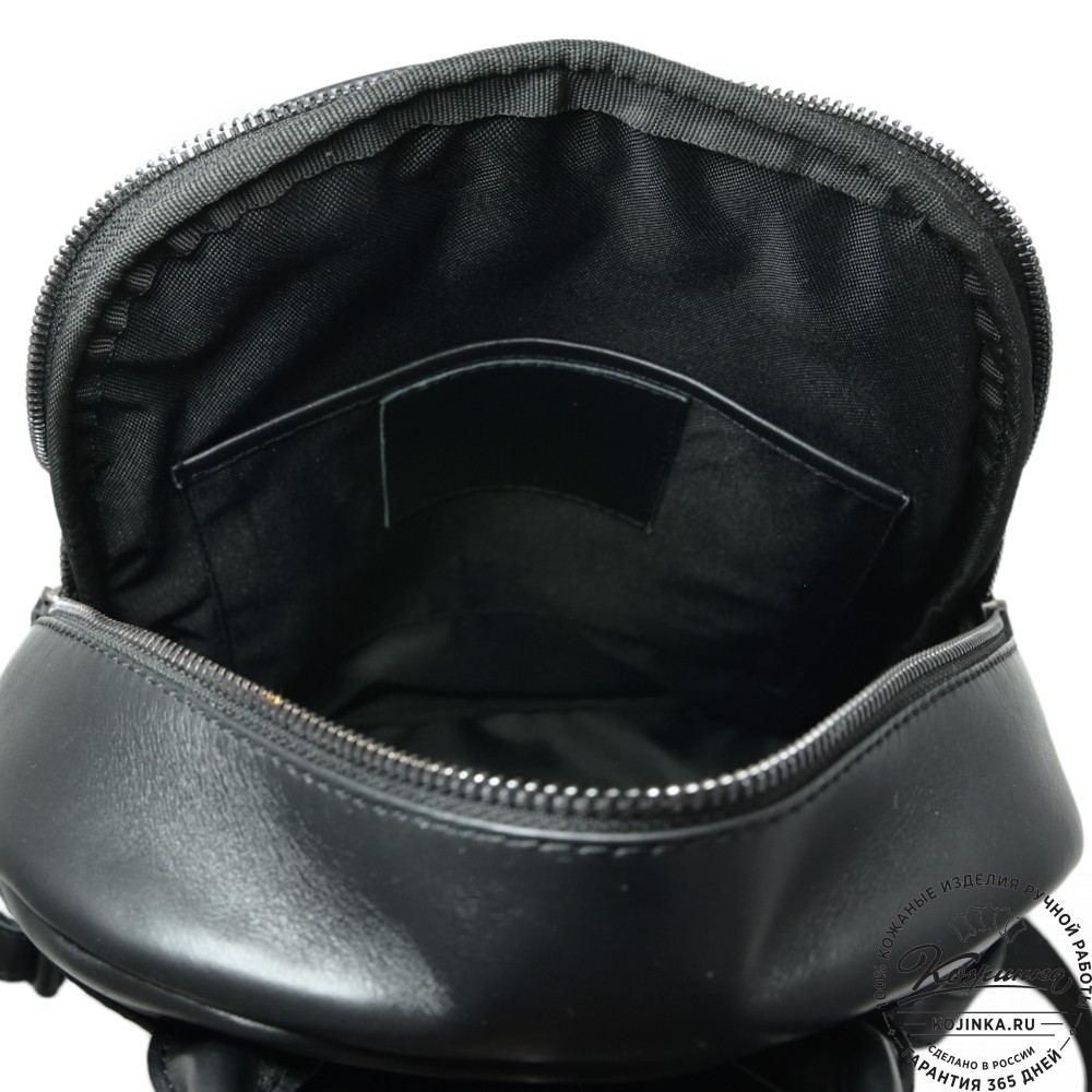 Кожаный рюкзак "Рамона" (чёрный)