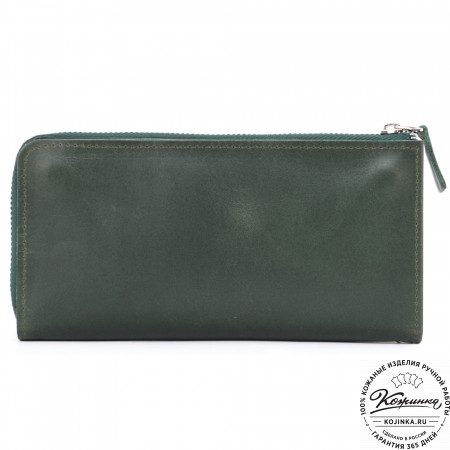 Кожаное портмоне Дублин (зеленый)