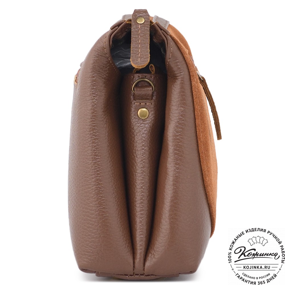 Женская кожаная сумка "Валери" (светло-коричневая)