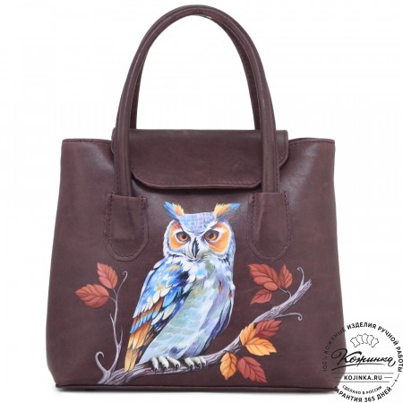 Женская кожаная сумка "Ванесса" "Сова"