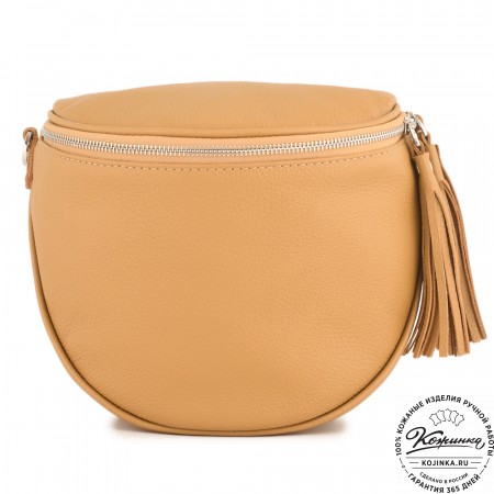 Женская кожаная сумка "Либерти" (горчица)