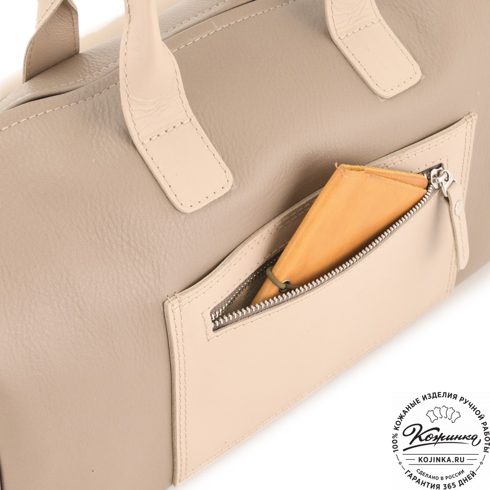  Женская кожаная сумка "Византия" (бежевый)