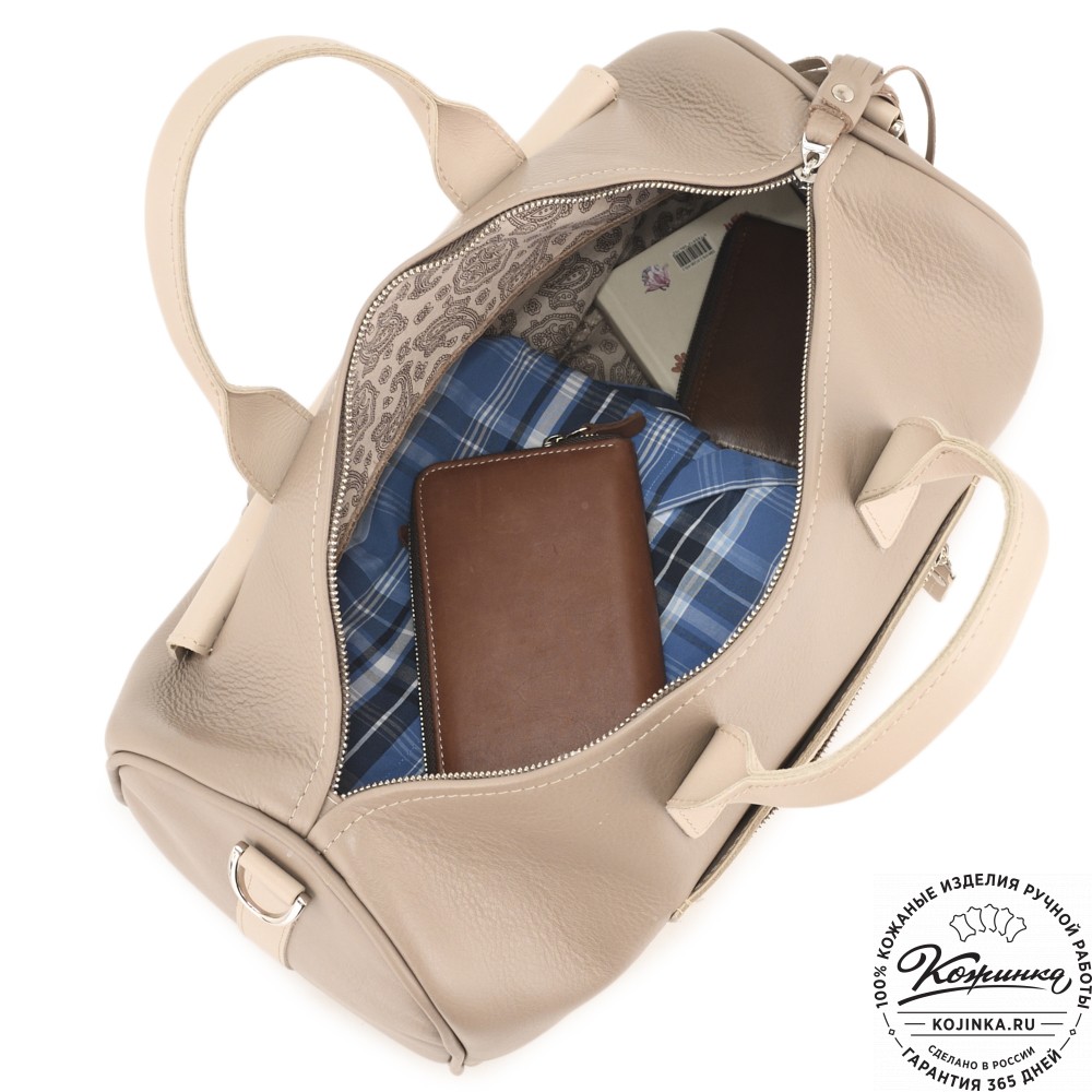  Женская кожаная сумка "Византия" (бежевый)