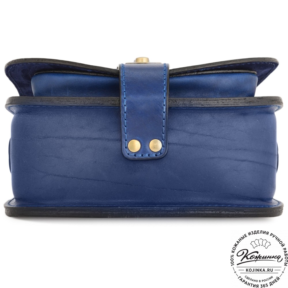 Кожаная сумка ручной работы "Джульетта-нью" (синяя)